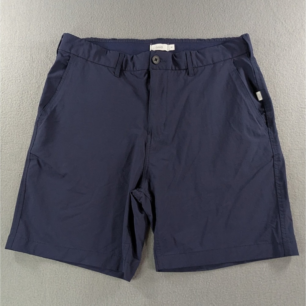 Onia Hybrid Shorts Mens 31 Navy Blue Stretch Nylon Quick Dry Casual Performance
